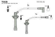 T582B Sada kabelů pro zapalování TESLA