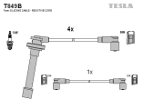 T849B Sada kabelů pro zapalování TESLA