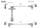 T984P Sada kabelů pro zapalování TESLA