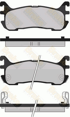 PA1072 Sada brzdových destiček, kotoučová brzda Brake ENGINEERING