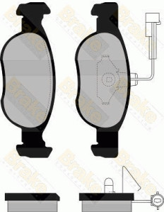 PA1100 Sada brzdových destiček, kotoučová brzda Brake ENGINEERING