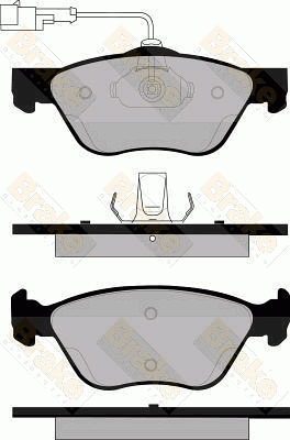 PA1108 Sada brzdových destiček, kotoučová brzda Brake ENGINEERING