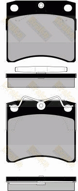 PA1152 Sada brzdových destiček, kotoučová brzda Brake ENGINEERING