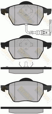 PA1305 Sada brzdových destiček, kotoučová brzda Brake ENGINEERING