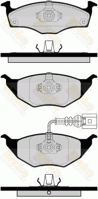 PA1479 Sada brzdových destiček, kotoučová brzda Brake ENGINEERING