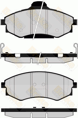 PA1522 Sada brzdových destiček, kotoučová brzda Brake ENGINEERING