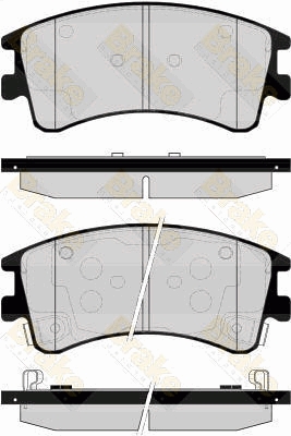 PA1537 Sada brzdových destiček, kotoučová brzda Brake ENGINEERING