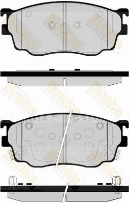 PA1538 Sada brzdových destiček, kotoučová brzda Brake ENGINEERING