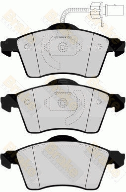 PA1568 Sada brzdových destiček, kotoučová brzda Brake ENGINEERING