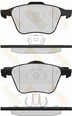 PA1583 Sada brzdových destiček, kotoučová brzda Brake ENGINEERING