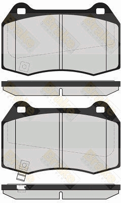 PA1587 Sada brzdových destiček, kotoučová brzda Brake ENGINEERING