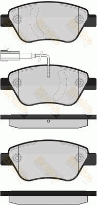 PA1604 Sada brzdových destiček, kotoučová brzda Brake ENGINEERING