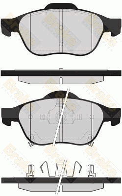 PA1612 Sada brzdových destiček, kotoučová brzda Brake ENGINEERING