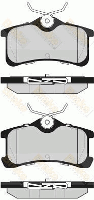 PA1615 Sada brzdových destiček, kotoučová brzda Brake ENGINEERING