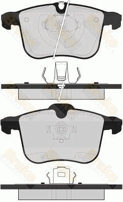 PA1618 Brake ENGINEERING sada brzdových platničiek kotúčovej brzdy PA1618 Brake ENGINEERING