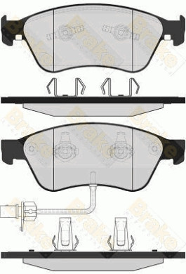 PA1621 Sada brzdových destiček, kotoučová brzda Brake ENGINEERING