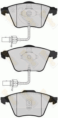 PA1624 Sada brzdových destiček, kotoučová brzda Brake ENGINEERING