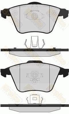 PA1628 Sada brzdových destiček, kotoučová brzda Brake ENGINEERING