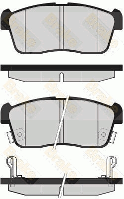 PA1668 Sada brzdových destiček, kotoučová brzda Brake ENGINEERING