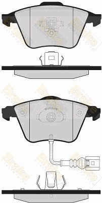 PA1681 Sada brzdových destiček, kotoučová brzda Brake ENGINEERING