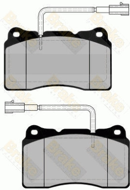 PA1684 Sada brzdových destiček, kotoučová brzda Brake ENGINEERING