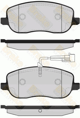 PA1690 Sada brzdových destiček, kotoučová brzda Brake ENGINEERING