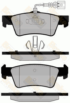 PA1725 Sada brzdových destiček, kotoučová brzda Brake ENGINEERING