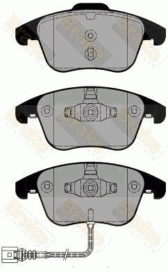 PA1801 Sada brzdových destiček, kotoučová brzda Brake ENGINEERING