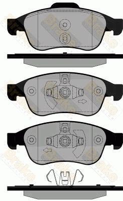 PA1834 Sada brzdových destiček, kotoučová brzda Brake ENGINEERING