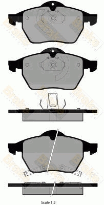 PA1848 Sada brzdových destiček, kotoučová brzda Brake ENGINEERING