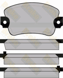 PA308 Sada brzdových destiček, kotoučová brzda Brake ENGINEERING