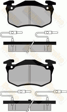 PA352 Sada brzdových destiček, kotoučová brzda Brake ENGINEERING