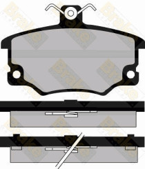 PA410 Sada brzdových destiček, kotoučová brzda Brake ENGINEERING