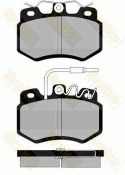 PA472 Sada brzdových destiček, kotoučová brzda Brake ENGINEERING