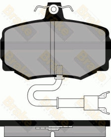 PA526 Sada brzdových destiček, kotoučová brzda Brake ENGINEERING