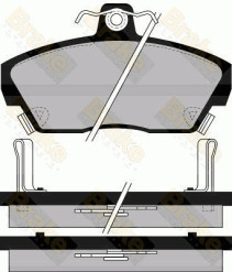 PA538 Sada brzdových destiček, kotoučová brzda Brake ENGINEERING