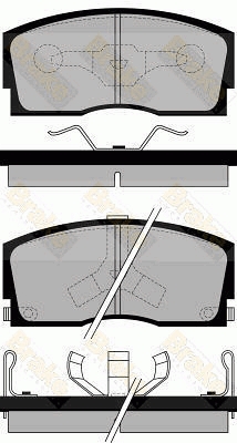 PA546 Sada brzdových destiček, kotoučová brzda Brake ENGINEERING