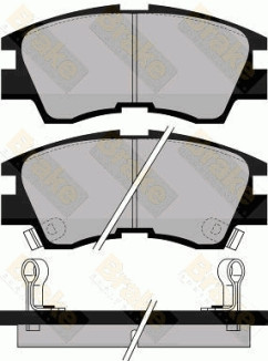 PA552 Sada brzdových destiček, kotoučová brzda Brake ENGINEERING