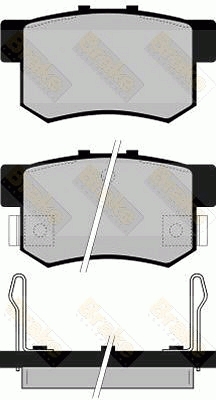 PA738 Sada brzdových destiček, kotoučová brzda Brake ENGINEERING