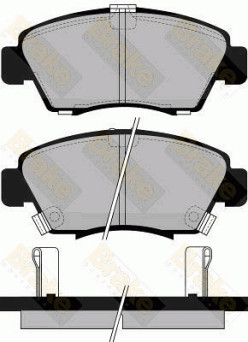 PA745 Sada brzdových destiček, kotoučová brzda Brake ENGINEERING