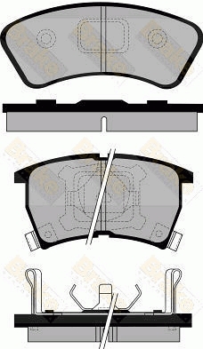 PA761 Sada brzdových destiček, kotoučová brzda Brake ENGINEERING