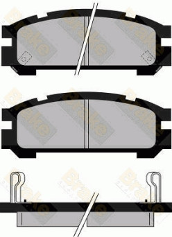 PA823 Sada brzdových destiček, kotoučová brzda Brake ENGINEERING