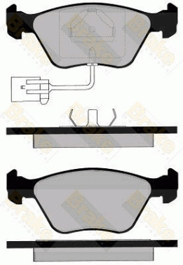 PA946 Sada brzdových destiček, kotoučová brzda Brake ENGINEERING