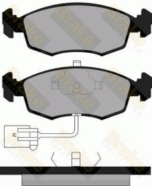 PA966 Sada brzdových destiček, kotoučová brzda Brake ENGINEERING