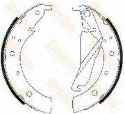 SH1209 Sada brzdových čelistí Brake ENGINEERING