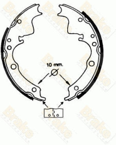 SH2220 Sada brzdových čelistí Brake ENGINEERING