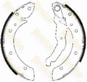 SH2483 Sada brzdových čelistí Brake ENGINEERING