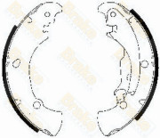 SH2505 Sada brzdových čelistí Brake ENGINEERING