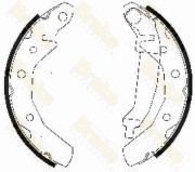 SH2510 Sada brzdových čelistí Brake ENGINEERING