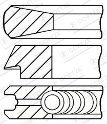 08-114400-40 Sada pístních kroužků GOETZE ENGINE